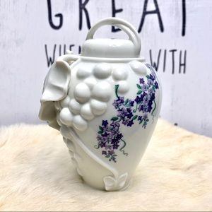 Elizabeth Arden Grape Jar vase w/ lid vintage